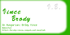 vince brody business card